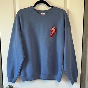 Starfit Women’s Size S/M Lighting Bolt Logo Preppy Crew Neck Sweatshirt